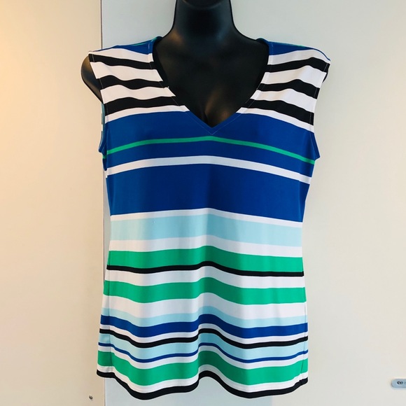 **Goodwill Sale**Calvin Klein Striped Shirt in M - Picture 1 of 4